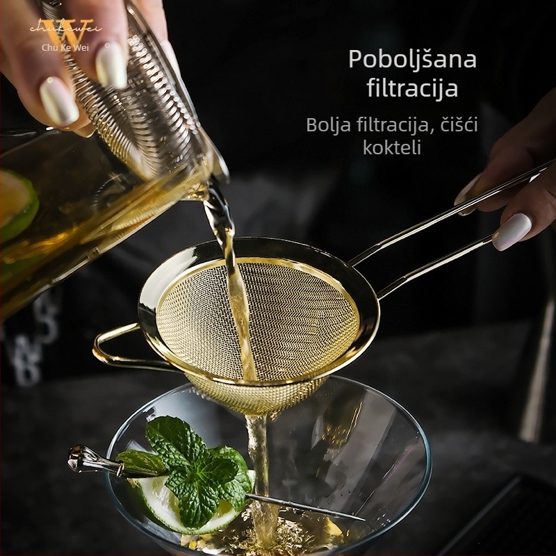 Nerđajući čelik – duboko mrežni filter za vino, konusnog oblika u japanskom stilu