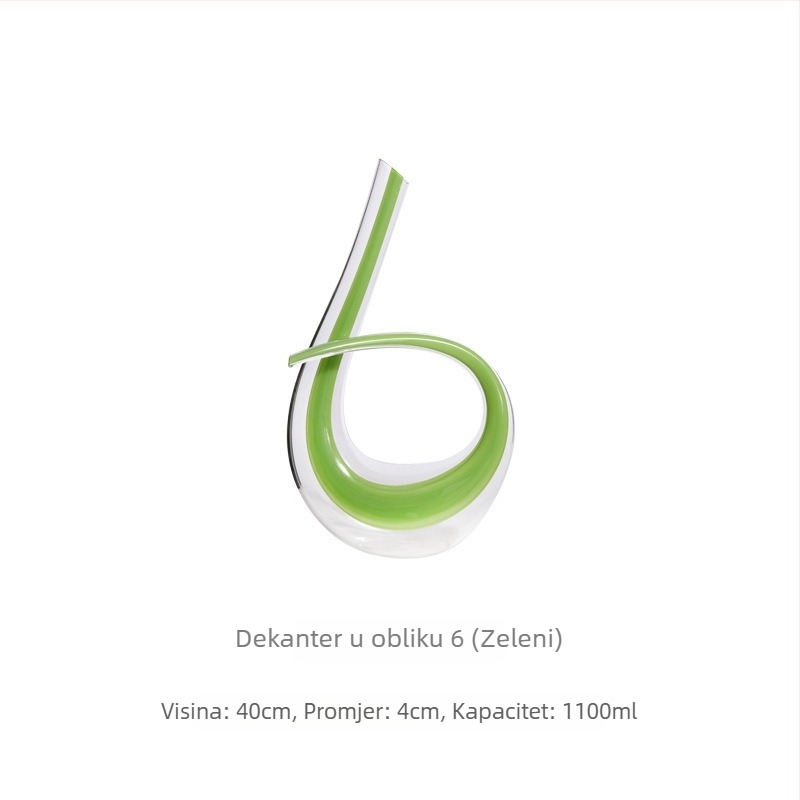 Kristalno stakleni dekantor za vino – kućni set, europski stil, 1000 ml, moderni minimalistički dizajn