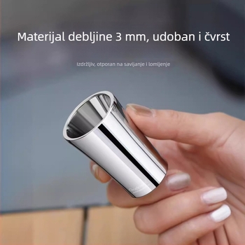 Čaša za žestice od 316 nerđajućeg čelika, ojačana, otporna na padove, zapremina 1–100 ml, moderan minimalistički dizajn, jednobojna, jedan komad, otisnut logotip