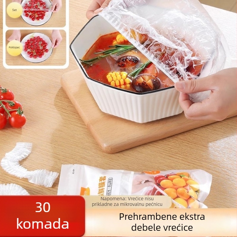 Good Helper Jednokratni pokrov hrane s elastičnim rubom za zdjele i tanjure