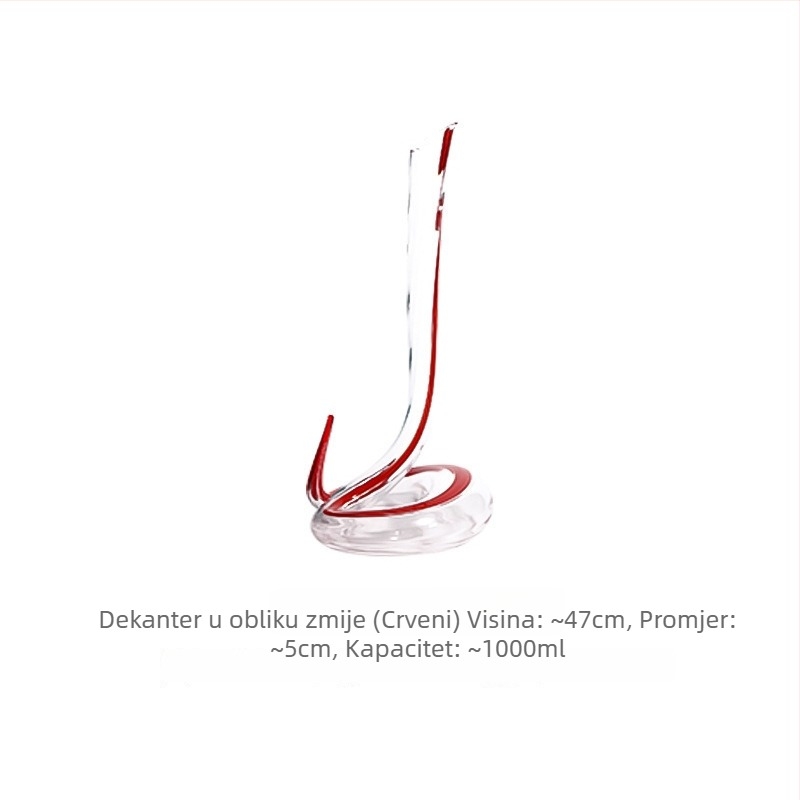 Decanter u obliku zmije, lagani luksuz, retro dizajn od stakla, ručna izrada, kutija za poklon, čaše za pivo