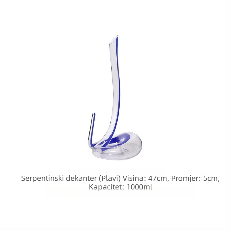 Decanter u obliku zmije, lagani luksuz, retro dizajn od stakla, ručna izrada, kutija za poklon, čaše za pivo