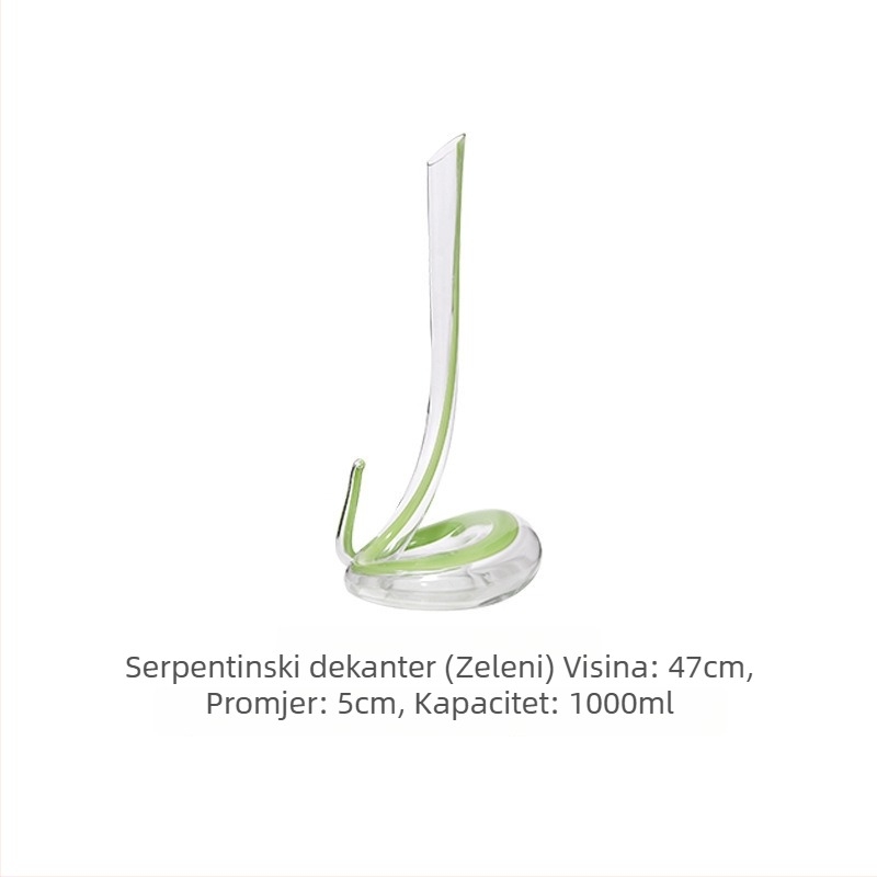 Decanter u obliku zmije, lagani luksuz, retro dizajn od stakla, ručna izrada, kutija za poklon, čaše za pivo