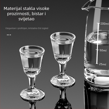 Set za vino i čaše za liker, 6 dekantera i 6 čaša s debelim nogama, otporne na lomljenje, za catering