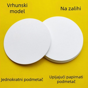 Premium podloške za čaše za hotele i barove, papirnate, upijajuće, jednokratne