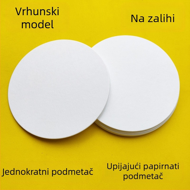 Premium podloške za čaše za hotele i barove, papirnate, upijajuće, jednokratne
