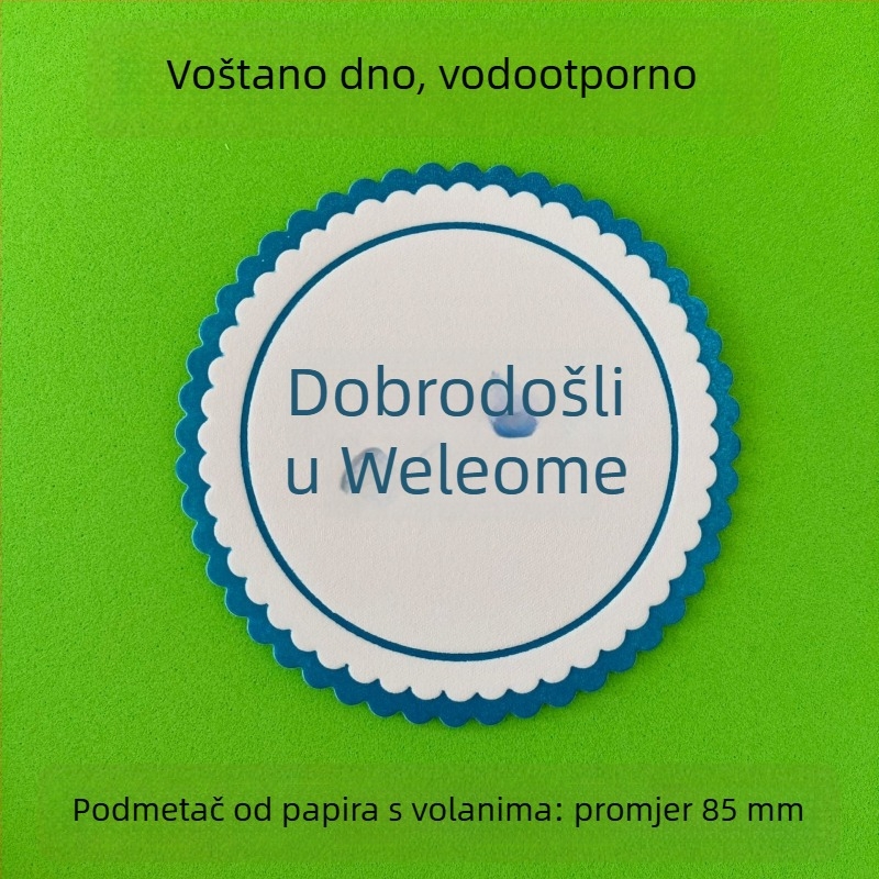 Premium podloške za čaše za hotele i barove, papirnate, upijajuće, jednokratne