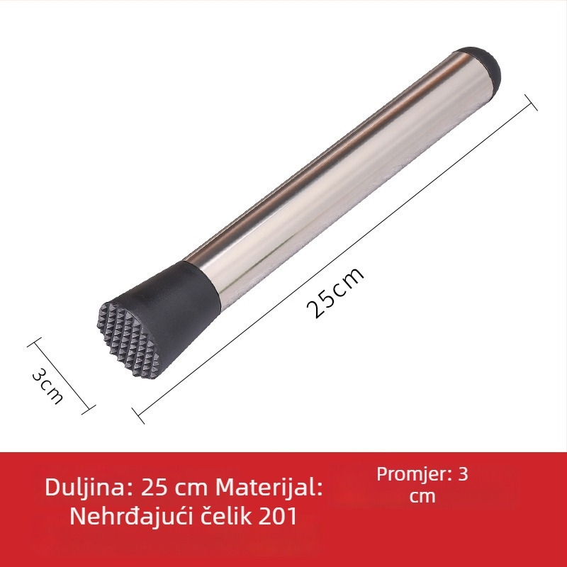 Nehrđajući čelični drobilica leda i muddler za koktele, čaj s mlijekom i limunom, bar alat