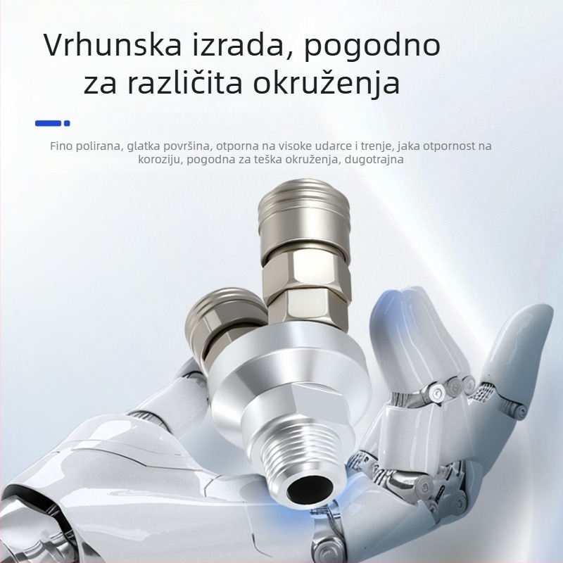 SMYSMV4 C-tip brzog spoja – kružni troputni i kružni dvoputni spojnik s unutarnjim i vanjskim navojem, pneumatski pribor za pumpu, samouzamačavajuća zračna linija