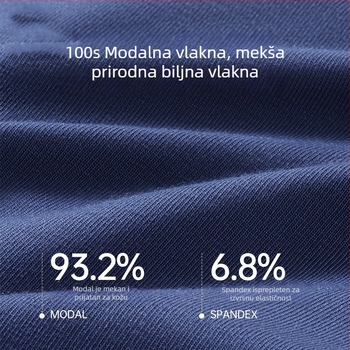 Muške bokserice od modal materijala, jedne boje, srednje visine struka, antibakterijske, nježne prema koži, prozračne, udobne