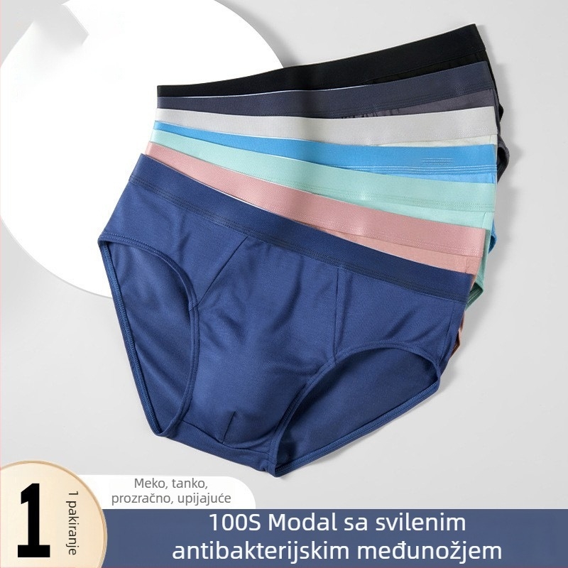 Muške bokserice od modal materijala, jedne boje, srednje visine struka, antibakterijske, nježne prema koži, prozračne, udobne