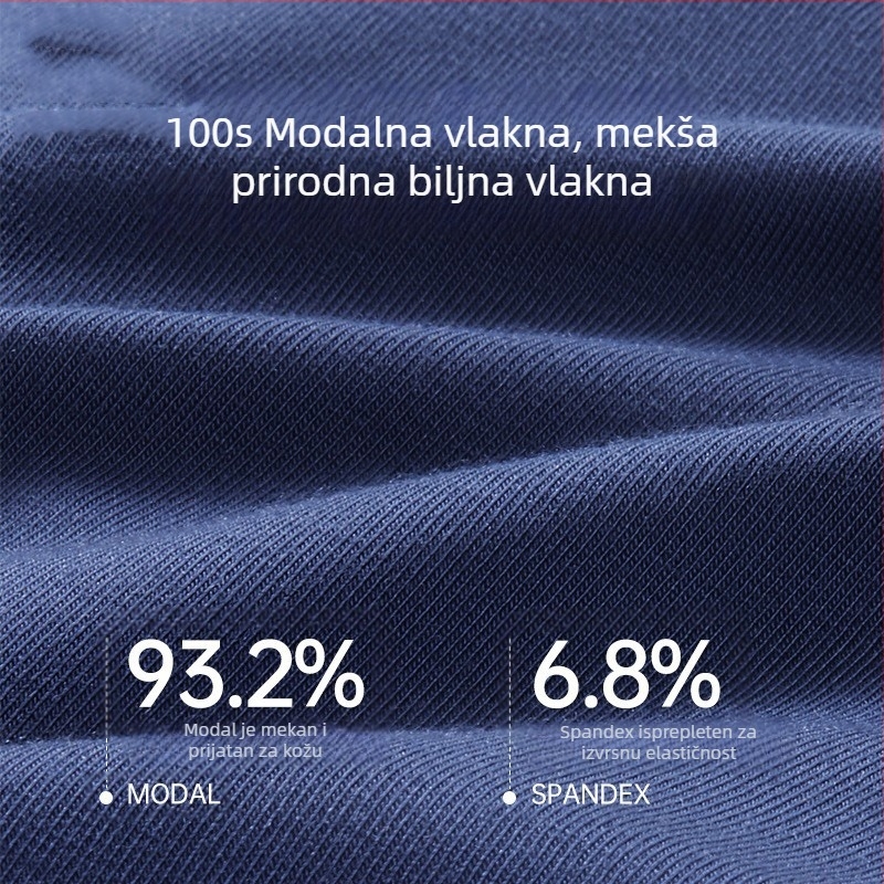 Muške bokserice od modal materijala, jedne boje, srednje visine struka, antibakterijske, nježne prema koži, prozračne, udobne
