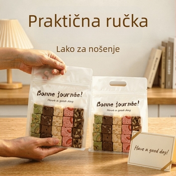 Prozirne vrećice za pakiranje s ručkom i samouzatvarajućim zatvaračem, za kekse s brusnicama i slatkiše