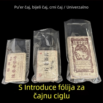 Pu'er Tea Brick toplinski skupljajući film, prozirna PVC zatvaračka folija za pakiranje čajnih blokova, 250 g–1000 g