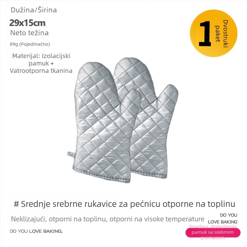 Kuhinjske izolacijske rukavice, otporne na visoke temperature, zaštita od opeklina, protuklizne, debeli rukavice za pečenje, otporne na habanje