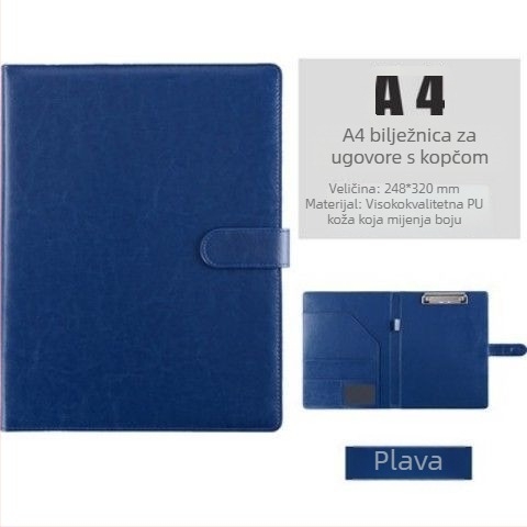 A5 višefunkcionalna kožna mapa za prodaju nekretnina, mapa za menadžera s knjigom za potpisivanje, poslovni dokument folder, kompatibilan s A4