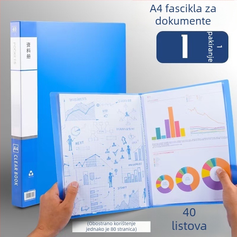 A4 debeli dokumentni folder s džepom za umetanje, višeslojni folder za glazbene partiture, uredski potrošni materijal
