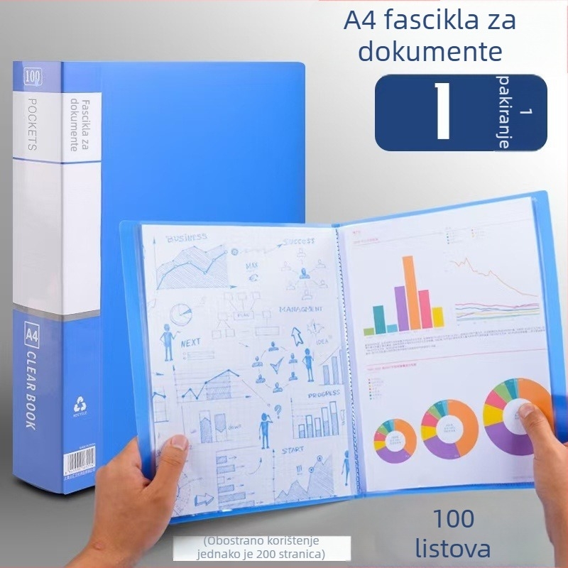 A4 debeli dokumentni folder s džepom za umetanje, višeslojni folder za glazbene partiture, uredski potrošni materijal