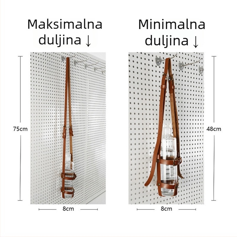 Kožni podesivi držač čaše preko ramena – za putovanja, izoliran