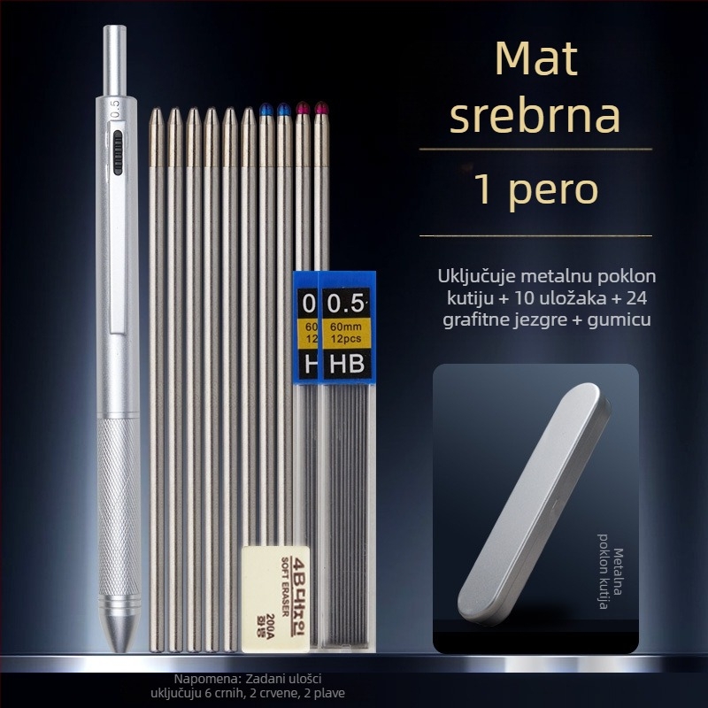 Metalno pero 4-u-1 sa senzorom gravitacije, višebojno gel pero