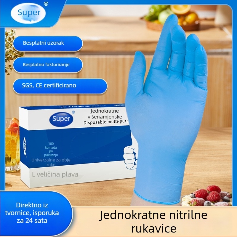 Veleprodajne jednokratne nitrilne rukavice – otporne na ulje, otporne na habanje, izdržljive, vodonepropusne, za kućne poslove