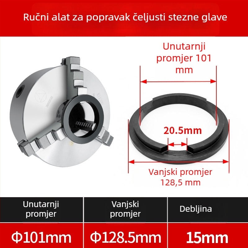 Ručni formator čeljusti vretena stroja sa samocentrirajućom tročeljustnom
