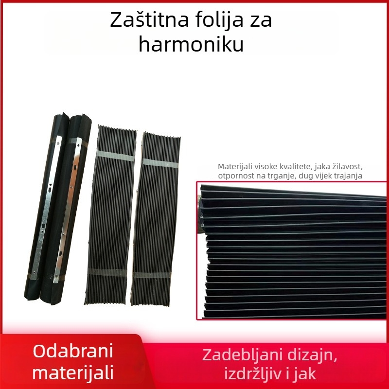 Gumeni zaštitni pokrov za turret frezu s akordion pločom, zaštita od željezne šljake, klips za kabel i debeli zaustavljač čipova