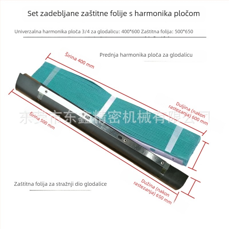 Gumeni zaštitni pokrov za turret frezu s akordion pločom, zaštita od željezne šljake, klips za kabel i debeli zaustavljač čipova