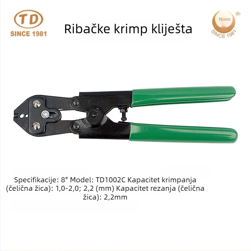 Klešta za obimanje s 8 oblika i dvostrukim otvorima bakrena sklopka s bakrenom i aluminijskom ugradnjom, višefunkcionalne kliješta za žicu