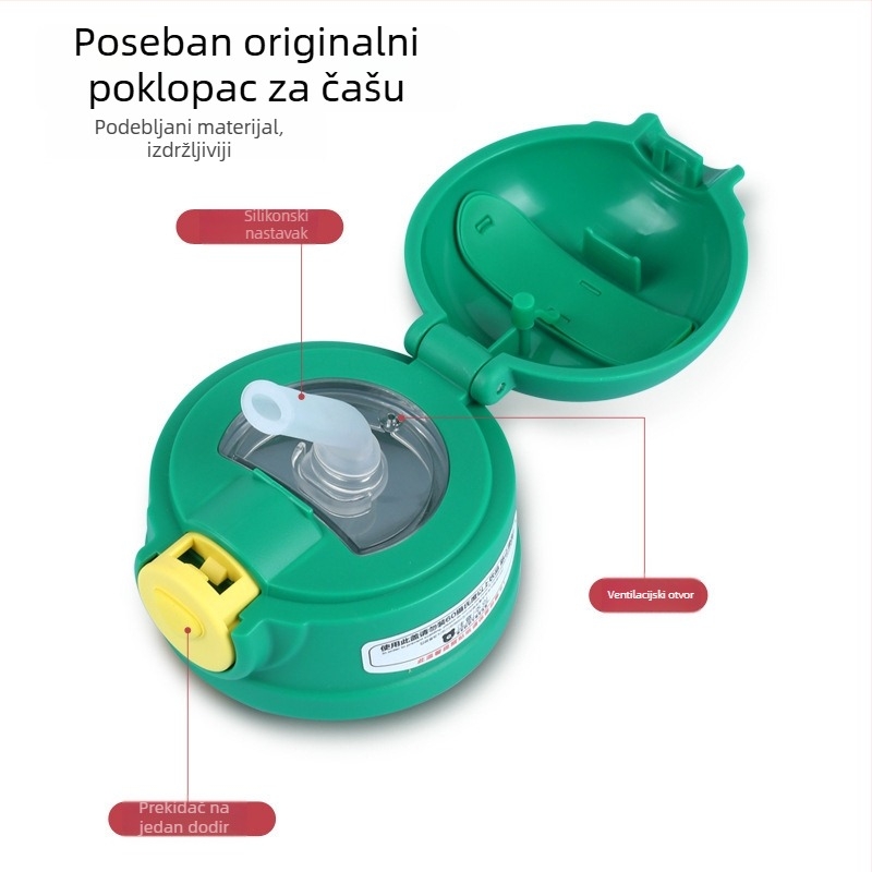 Cup Bear originalni poklopac za dječju čašu sa slamkom, serija Glutinous Rice, dodatak za poklopac termoske za djecu