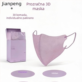 Jiao Peng Premium Izdanje 3D Dišna Topla Maska za Lice – Modna Zaštitna Jednokratna Maska