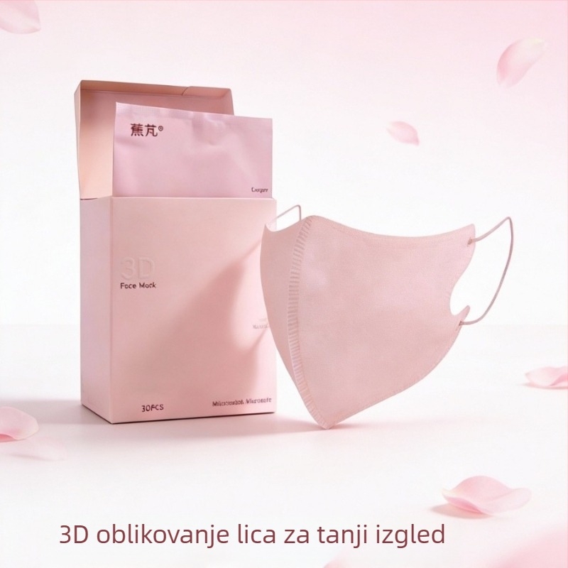 Jiao Peng Premium Izdanje 3D Dišna Topla Maska za Lice – Modna Zaštitna Jednokratna Maska