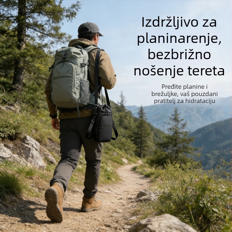 Izolirana futrola za bocu s dijagonalnim uzorkom, torba za ramena za bocu i džep za telefon