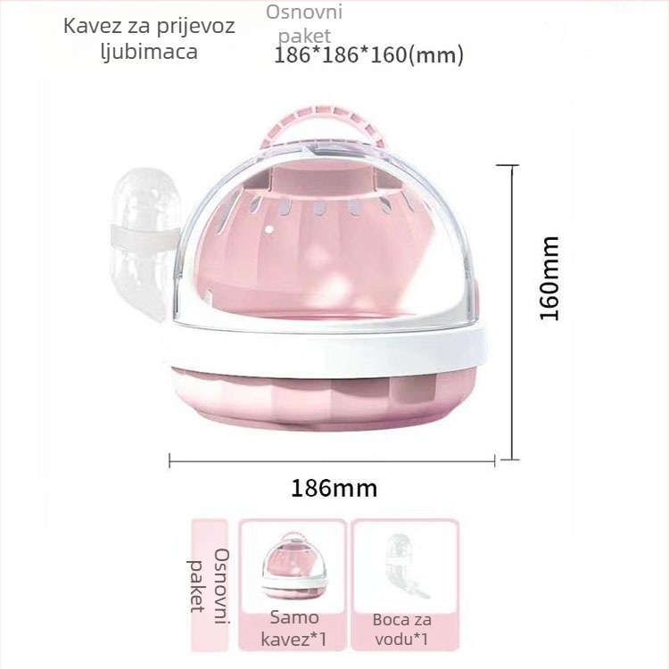 Prijenosni mini ptičji kavez za vanjsku upotrebu, pogodan za papagaje i male ptice, s ručnim dizajnom za nošenje.