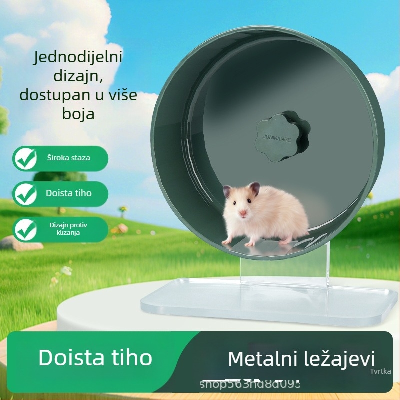 Tiho veliko trkačko kolo za hamstere sa čvrstim postoljem