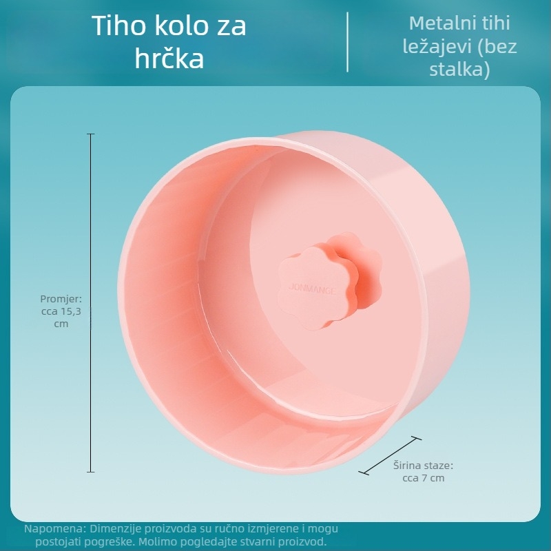 Tiho veliko trkačko kolo za hamstere sa čvrstim postoljem