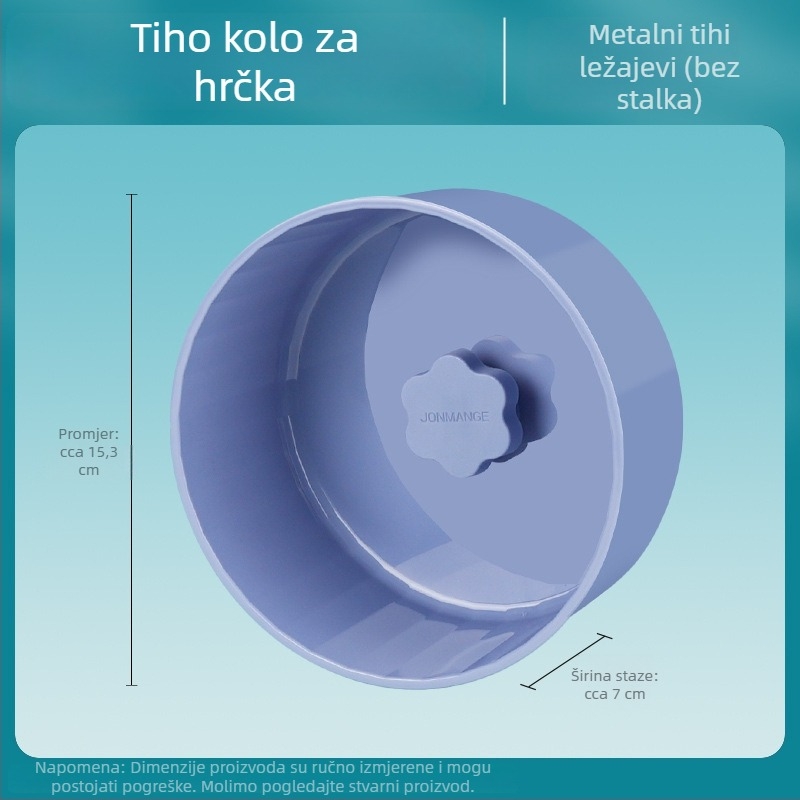 Tiho veliko trkačko kolo za hamstere sa čvrstim postoljem