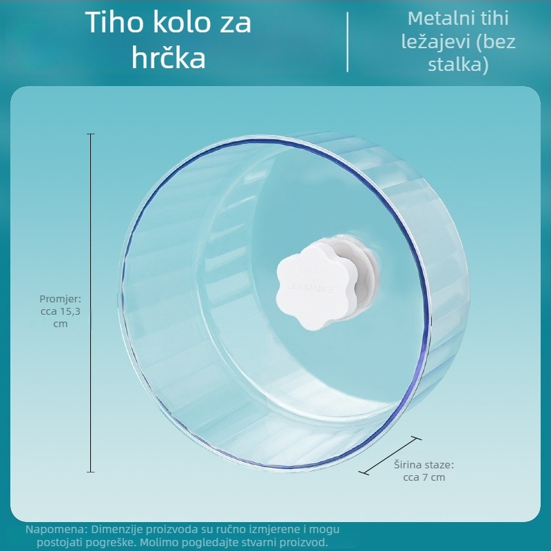 Tiho veliko trkačko kolo za hamstere sa čvrstim postoljem