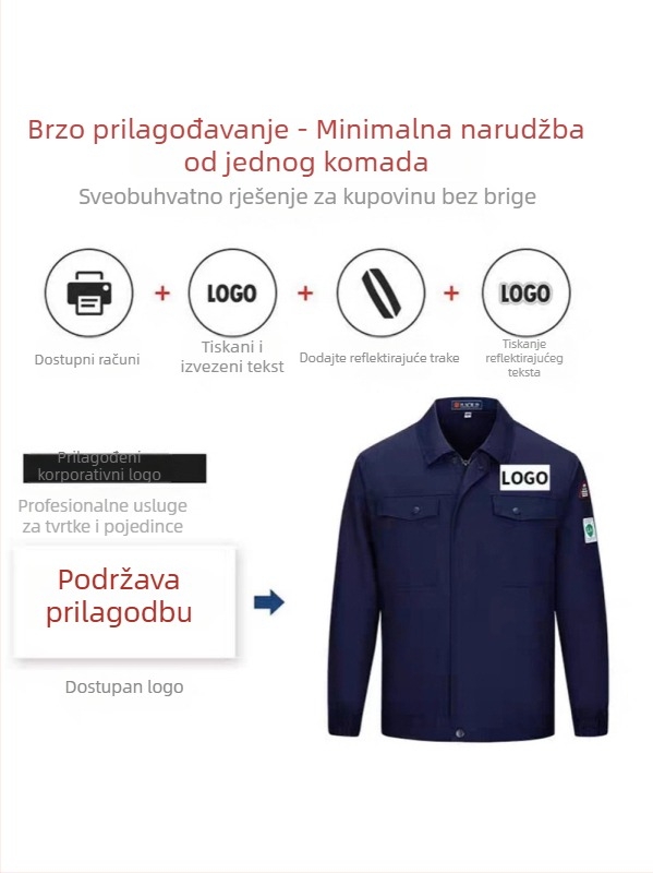 Muški set radne odjeće s antistatickim svojstvima i otpornošću na kiseline i lužine, za proljeće i jesen, izdržljivo za naftnu i kemijsku industriju