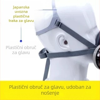 U2K dodatak za masku: traka za glavu s kopčom za šnuru, prašna maska, visoko elastičan pleteni plastični pojas