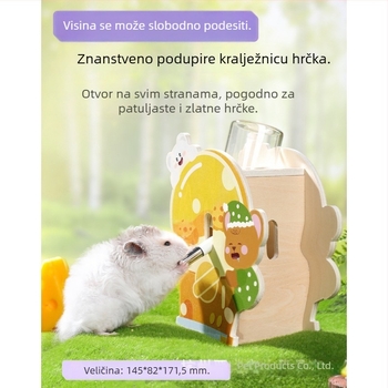 Kano drvena kućica za škreta s luksuznom platformom od čvrstog drveta — zimske igračke i oprema za stanište