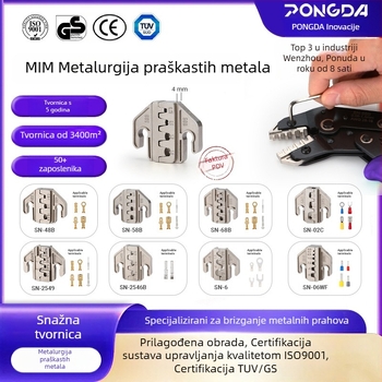 Klešta za crimpu Sn, 7,5 inča, 16 tipova vilica, MIM praškasta metalurgija