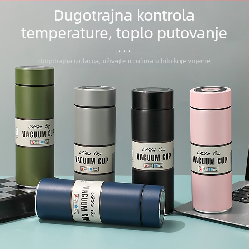 Termos boca od 316 nerđajućeg čelika s drškom, velika kapaciteta, prenosna za učenike