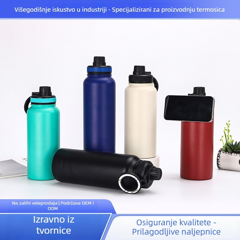 Termos od nehrđajućeg čelika 304 s vakuumskom izolacijom i magnetskim poklopcem, prijenosni za planinarenje