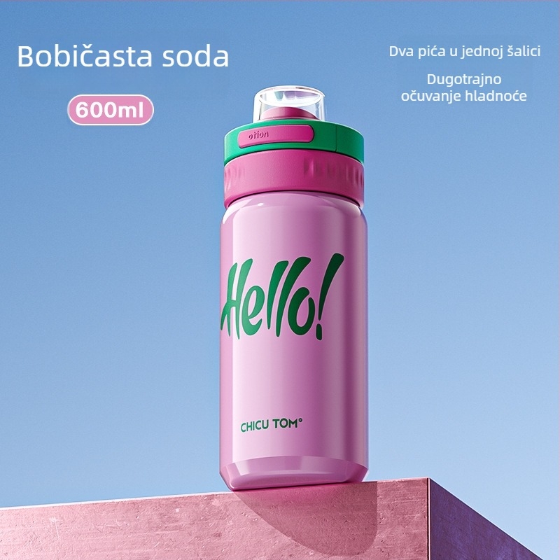Knorr čaša od nehrđajućeg čelika 316 s pop-top poklopcem, otporna na padove i habanje, održava hladna pića, prijenosna za outdoor sportove, ured i automobil