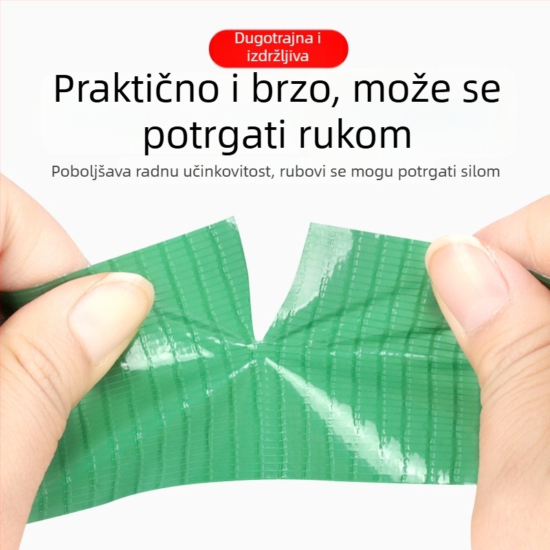 Tekstilna ljepljiva traka za zaštitu poda i učvršćivanje tepiha, velika rola 50 m, širina 4,8 cm ili 6 cm, bez ostataka, boje: zelena, srebrna, crvena, crna.