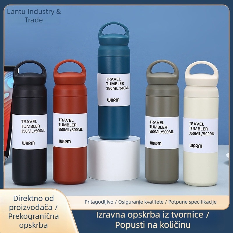 Japanski stil prenosna izolirana šalica od 304 nerđajućeg čelika za kavu, minimalistički dizajn