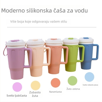 Silikonska šalica velike kapacitete za putovanja i za vožnju — ekološki prihvatljivo i zdravo za aktivnosti na otvorenom, izdržljivo i otporno na padove