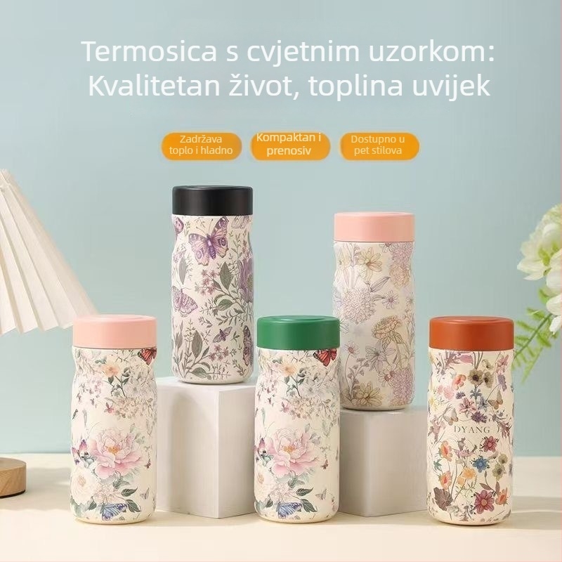 Prilagodljiva kreativna mini šalica od 316 nerđajućeg čelika, vakuumska izolacija, kompaktna prijenosna šalica za čaj