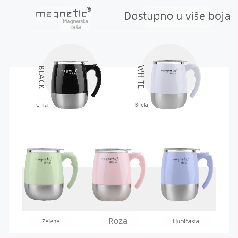 Prijenosni šejker od nehrđajućeg čelika s magnetskim punjenjem, velika kapaciteta, za fitness.